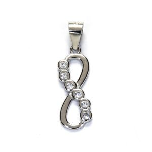 COLGANTE PLATA INFINITO CIRCONITA