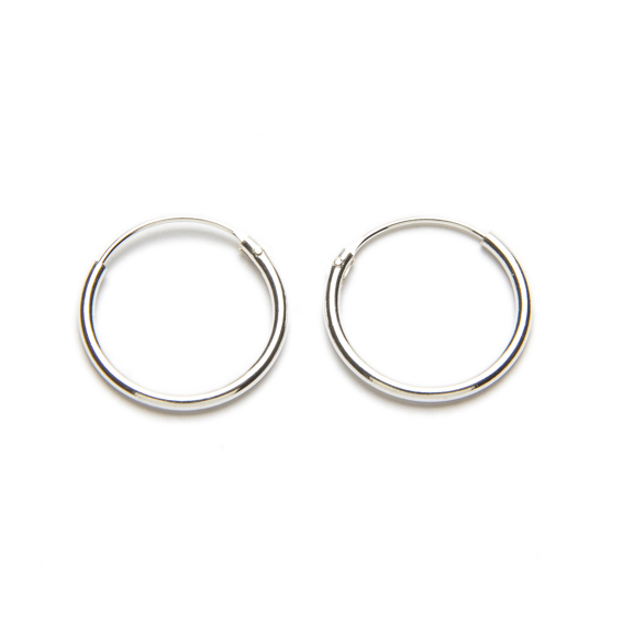PENDIENTE ARO PLATA 16mm - Imagen 2