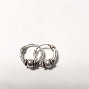 PENDIENTES PLATA BALI CON BOLA