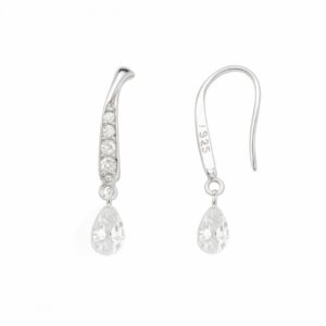 Pendiente Plata Gota Circonita 21mm